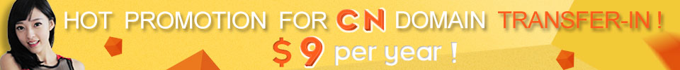 Hot promotion for CN domain transfer-in! $9  per year!